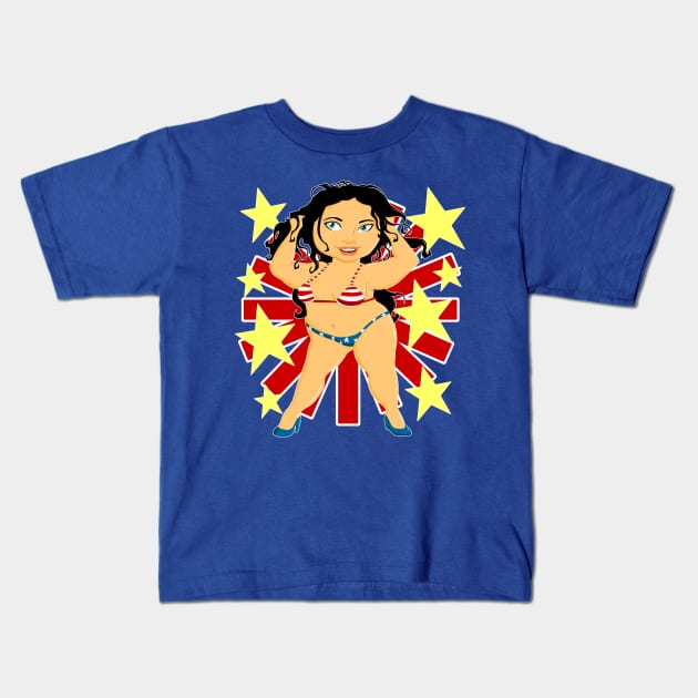Stars and Stripes Kids T-Shirt by scoffin